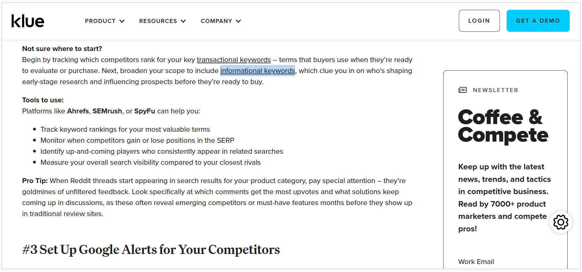Informacyjne słowa kluczowe edycja niszy